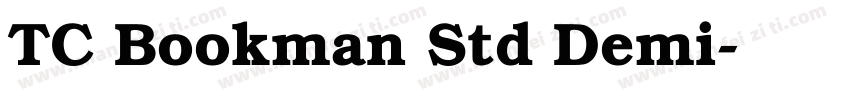 TC Bookman Std Demi字体转换